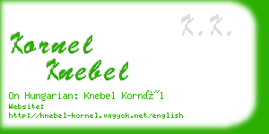 kornel knebel business card